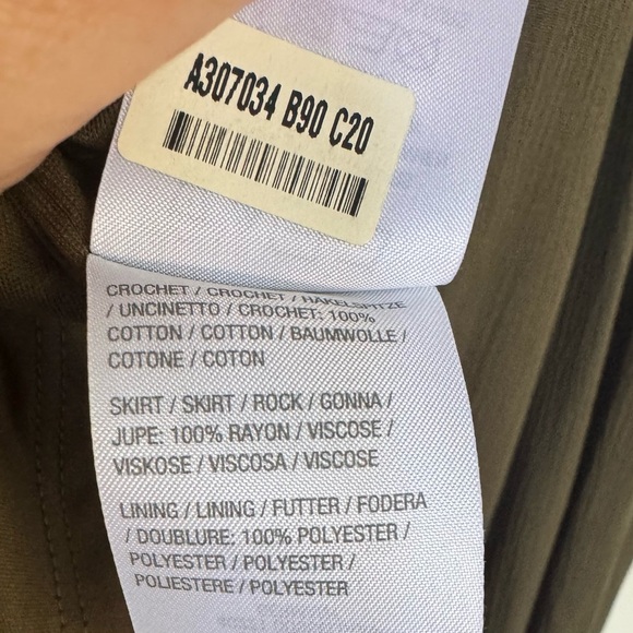 DU JOUR Crochet Olive Maxi Dress - Picture 11 of 11